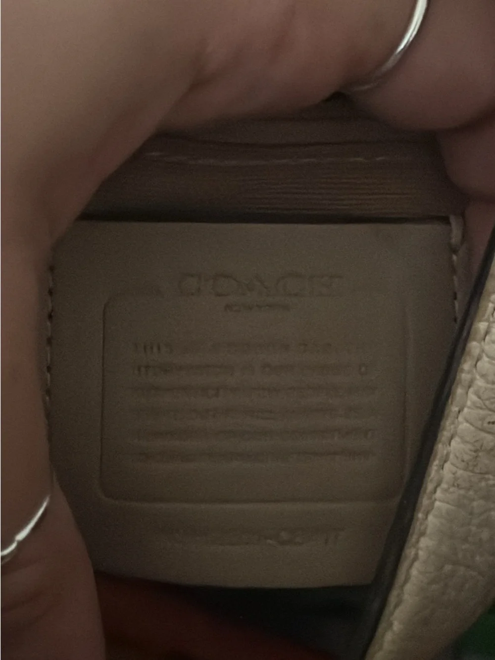 Coach Beige and Cream Signature Crossbody Bag